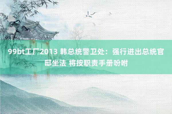 99bt工厂2013 韩总统警卫处：强行进出总统官邸坐法 将按职责手册吩咐
