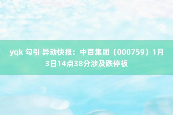 yqk 勾引 异动快报：中百集团（000759）1月3日14点38分涉及跌停板
